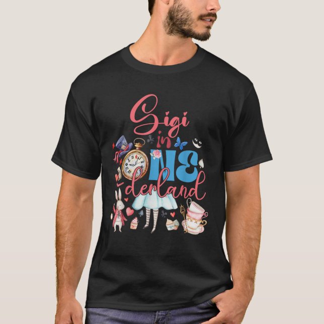 Alice Gigi in ONEderland Birthday Family T-Shirt (Front)