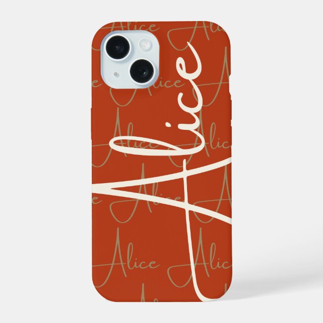 Alice Handwritten Name Pattern  Iphone Case (Back)