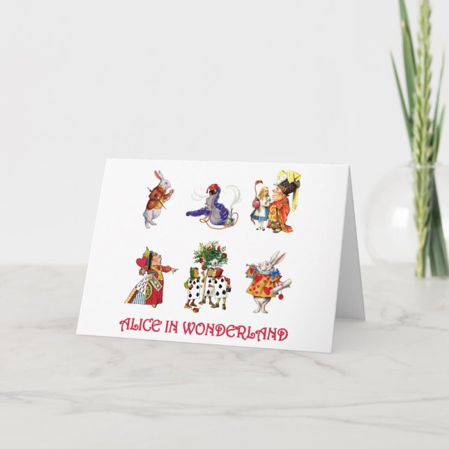 Alice & Her Friends from Wonderland Holiday Card (Front)