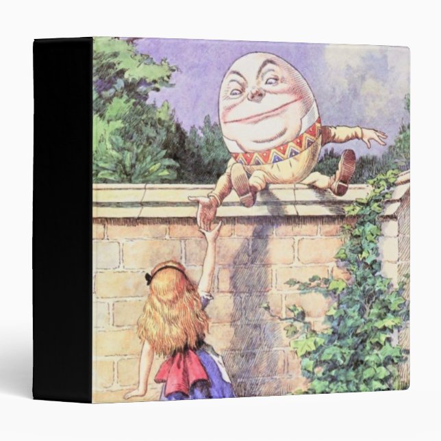 Alice & Humpty Dumpty in Full Color 3 Ring Binder (Front/Spine)