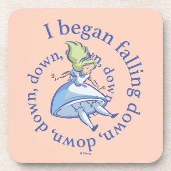Alice | I Began Falling Down  Down  Down... Drink Coaster by aliceinwonderland at Zazzle