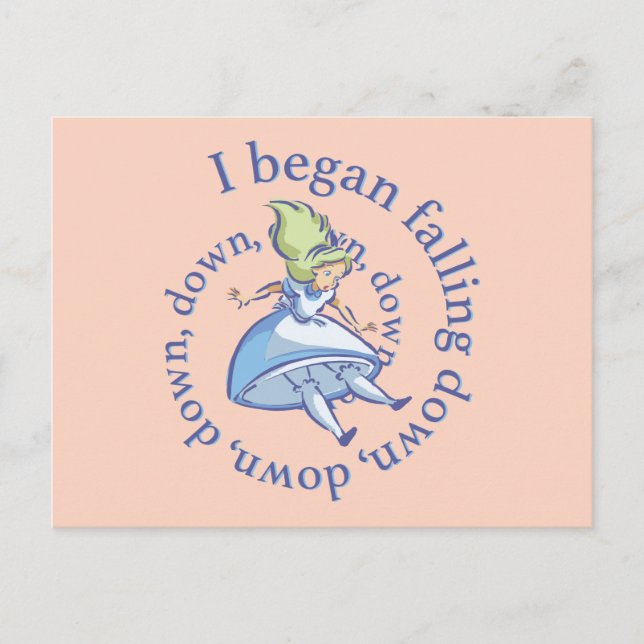 Alice | I Began Falling Down, Down, Down... Postcard (Front)