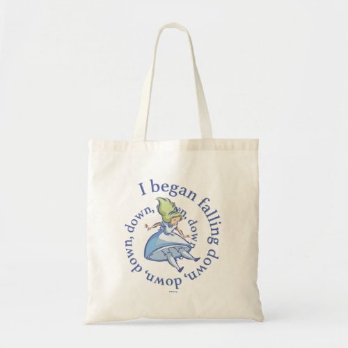 Alice  I Began Falling Down Down Down Tote Bag