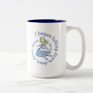 Alice I Began Falling Down, Down, Down... Two-Tone Coffee Mug