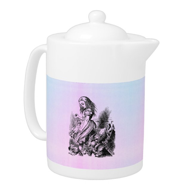 Alice im Wunderland - Alice in Wonderland pastel Teapot (Left)