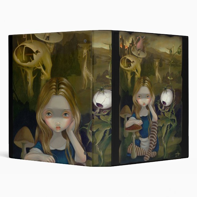 Alice in a Bosch Landscape lowbrow gothic Binder (Background)
