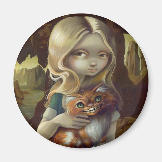 "Alice in a Da Vinci Portrait" Magnet (Front)