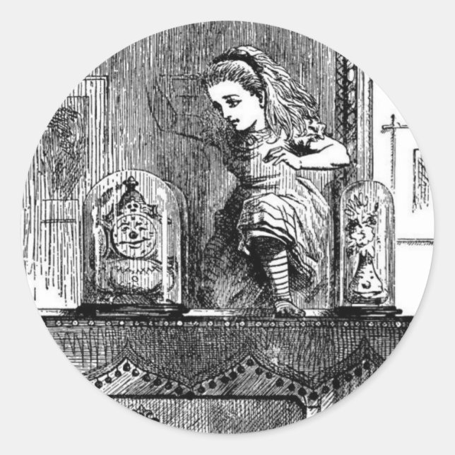 Alice in a Mirror Classic Round Sticker (Front)