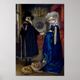 Alice in a Van Eyck Portrait ART PRINT wonderland