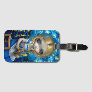 "Alice in a Van Gogh Nocturne" Luggage Tag