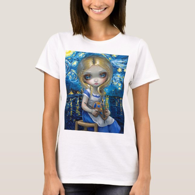 "Alice in a Van Gogh Nocturne" T-Shirt (Front)