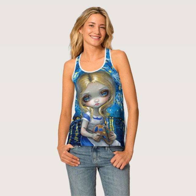 "Alice in a Van Gogh Nocturne" Tank Top (Front Full)