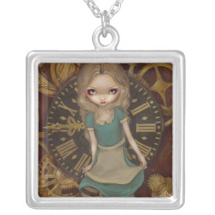 Alice in Clockwork NECKLACE steampunk wonderland