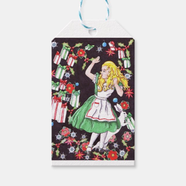 "Alice in Holiday Hell" gift tags (Front)