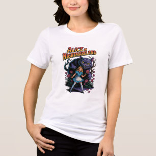 Alice in Nightmareland – Dark Cartoon Tri-Blend Shirt
