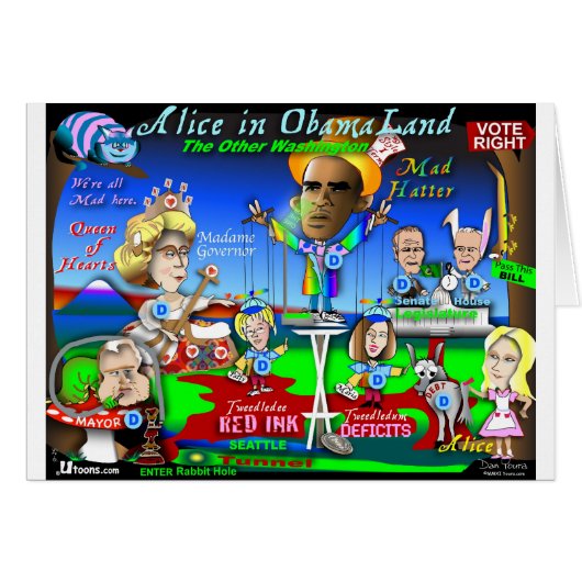 Alice in ObamaLand Cards (Front Horizontal)