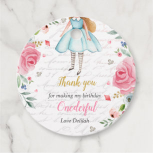 Alice in Onederland 1st Birthday Mad Tea Party Fa Favor Tags