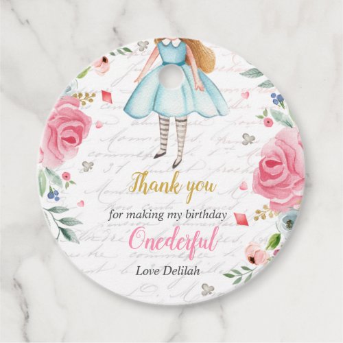 Alice in Onederland 1st Birthday Mad Tea Party  Fa Favor Tags