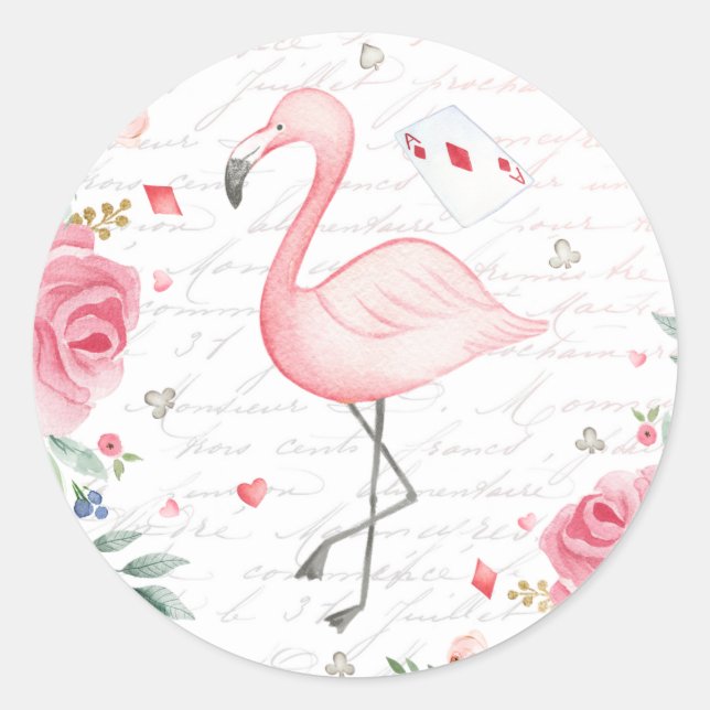 Alice in Onederland 1st Birthday Tea Party Favor Classic Round Sticker (Front)