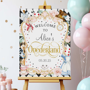 Alice in Onederland, 1st birthday welcome sign