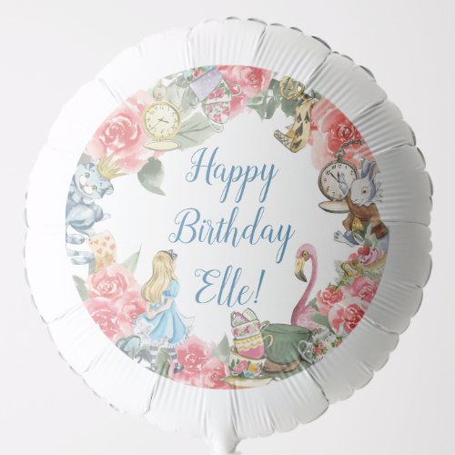 Alice in Onederland Birthday Girl Helium Balloon