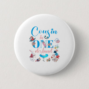 Alice In Onederland Family Cousin Of The Birthday  Button
