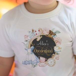 Alice in Onederland, Girl 1st birthday  Baby T-Shi Baby T-Shirt