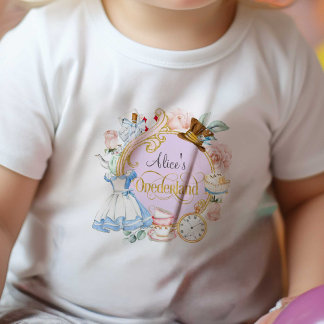 Alice in Onederland, Girl 1st birthday Baby T-Shi T-Shirt