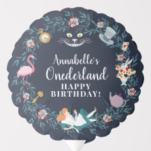 Alice in Onederland Kids 1st Birthday Balloon