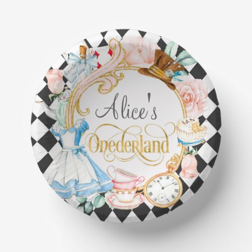Alice in Onederland mad hatter tea party birthday  Paper Bowls