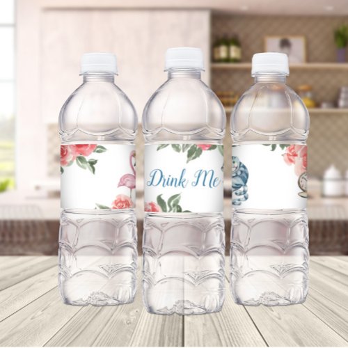 Alice in Onederland Plastic Water Bottle Label