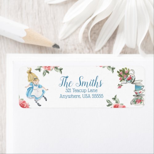 Alice in Onederland Return Address Labels