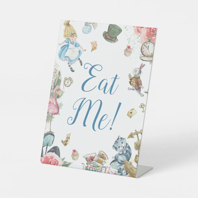 Alice in Onederland Themed Birthday Sign (Front)