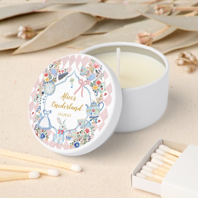 Alice in Onederland Whimsical Birthday Mini Candle Favors (Insitu)