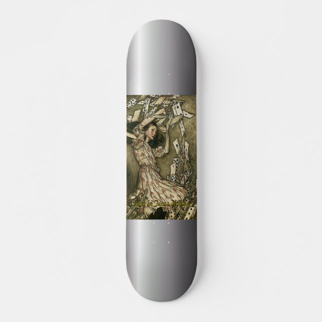 Alice in Texas Holdem Poker Skateboard Deck (Front)