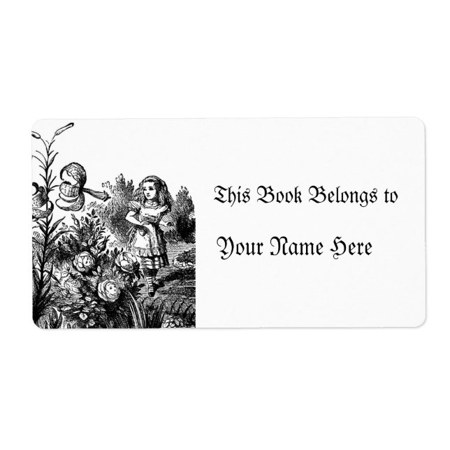 Alice in the Garden Label (Front)