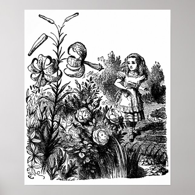 Alice in the Garden of Live Flowers Poster (Front)