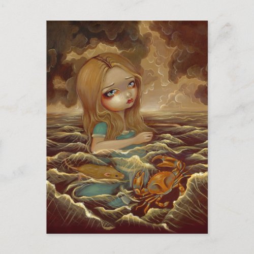 Alice in the Pool of Tears Postcard