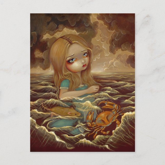 "Alice in the Pool of Tears" Postcard (Front)