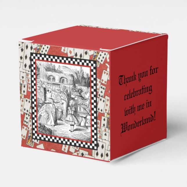Alice in the Queen's Courtyard 1 Favor Boxes (Front Side)