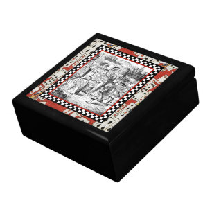 Alice in the Queen's Courtyard 1 Keepsake Box