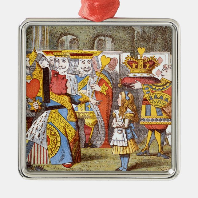 Alice in the Queen's Courtyard 2 Metal Ornament (Front)