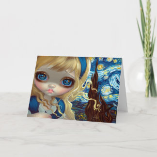 "Alice in the Starry Night" Greeting Card