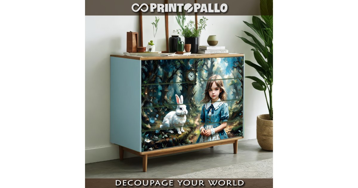 White Rabbit Tissue Alice in The Wonderland and The White Rabbit Tissue Paper | Zazzle