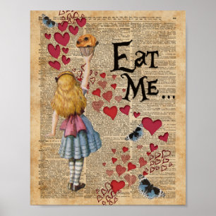 Alice in the Wonderland Eat Me Muffin Poster