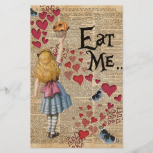 Alice in the Wonderland Eat Me Muffin Stationery