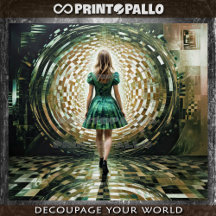 Alice in the Wonderland entering the rabbit hole