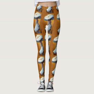 alice in white mushroom yoga pants