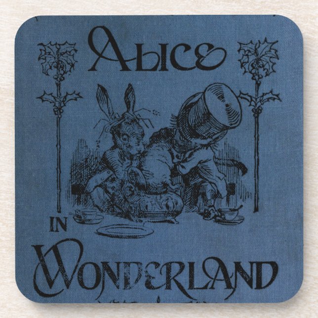 Alice in Wonderland 1905 book cover Drink Coaster (Front)