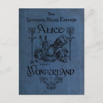 Alice In Wonderland 1905 Book Cover Postcard by lostlit at Zazzle